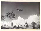 A Douglas C-47 Dakota dropping supplies in South Bougainville in July 1945. Allied control of the skies provided for a strong supply line and aerial support for operations by Australian forces on the island.