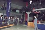 Prime Minister Koizumi inspects the Japanese Midget Submarine in Anzac Hall of the Australian War Memorial during his visit to Canberra on 1 May 2002.