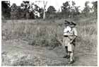 A review of 21st Australian Infantry Brigade by Major General A S Allen, General Officer Commanding 7th Australian Division, and Brigadier Arnold Potts (on the left), Commanding 21st Brigade.
