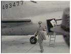 General George Kenney leaving his B-17 Flying Fortress aircraft on arrival at RAAF Station Laverton on 9 July 1946.