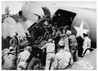 American troops in Port Moresby load a dismantled 40mm Bofors anti-aircraft gun into a C-47 Dakota transport plane for shipment to a recently captured airfield in northern New Guinea.  The Allied capability to carry out airlift operations like this could not be matched by the Japanese.  Nevertheless this Allied advantage was a qualified one as there were never enough aircraft or suitable airfields available to allow for more than a trickle of men and material to be delivered this way.