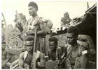 Soldiers of the 1st New Guinea Infantry Battalion aboard a transport taking them to Jacquinot Bay, New Britain, November 1944.  The men of the New Guinea and Papuan infantry battalions fought alongside the Australians against the Japanese and established a formidable reputation as jungle fighters in the process.  They were usually employed on long-range patrols and scouting missions.